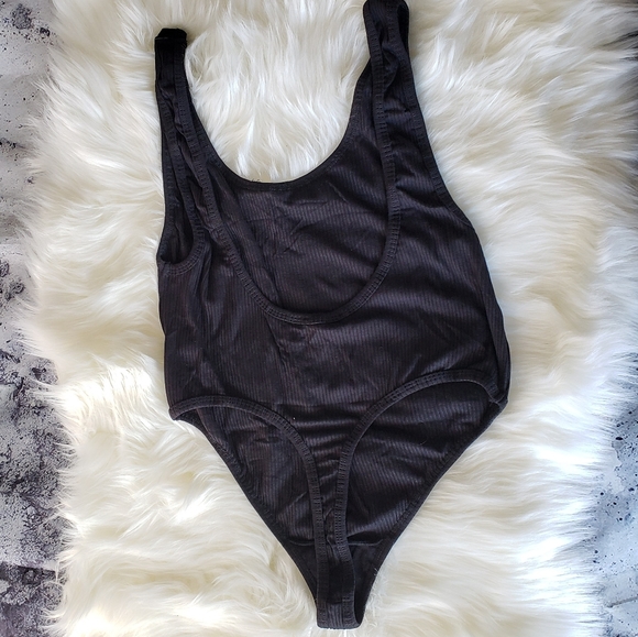 Iron Fist. Classic Black Ribbed Thong Bodysuit NEW - Picture 8 of 8